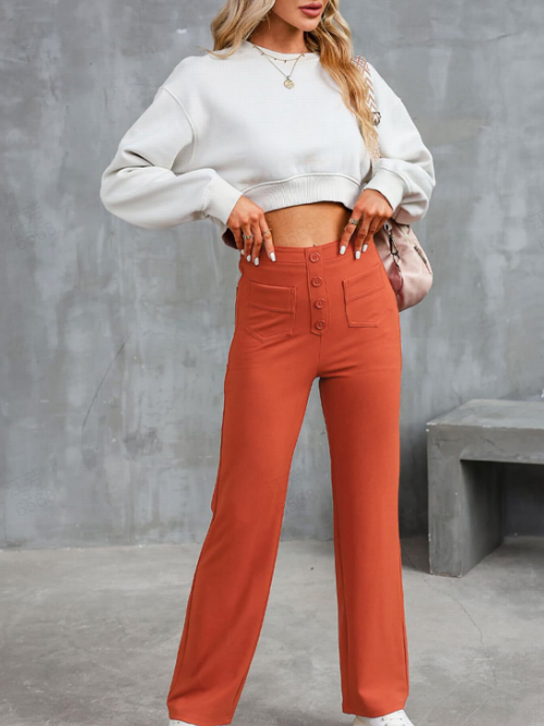 Brigitte Bordeaux | Elegant Comfort Trousers - women