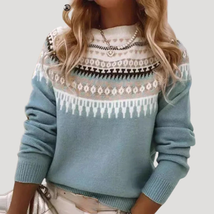 Abigail | Women’s Spring Fair Isle Knit Sweater
