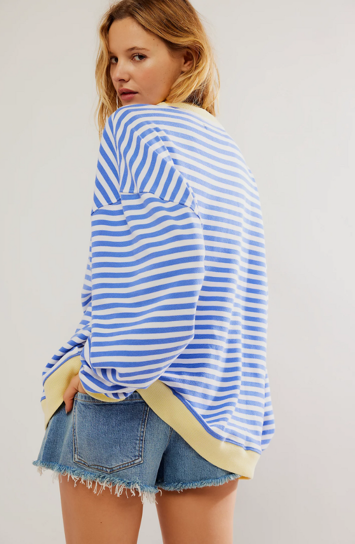 Hannah | Women Spring Striped Crewneck Sweater