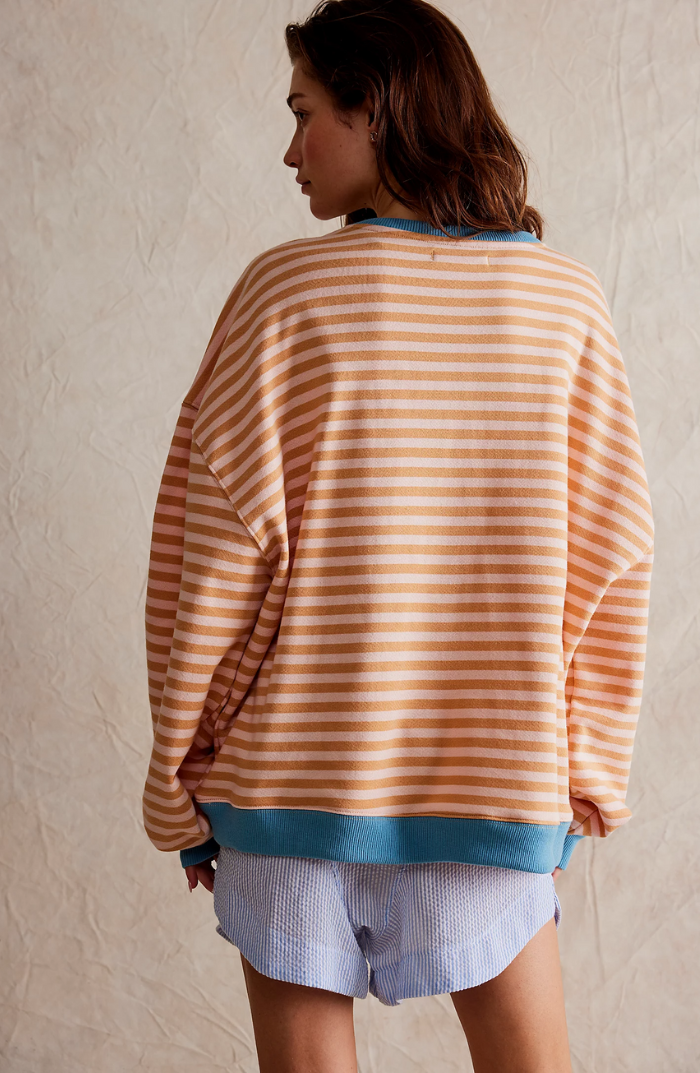 Hannah | Women Spring Striped Crewneck Sweater