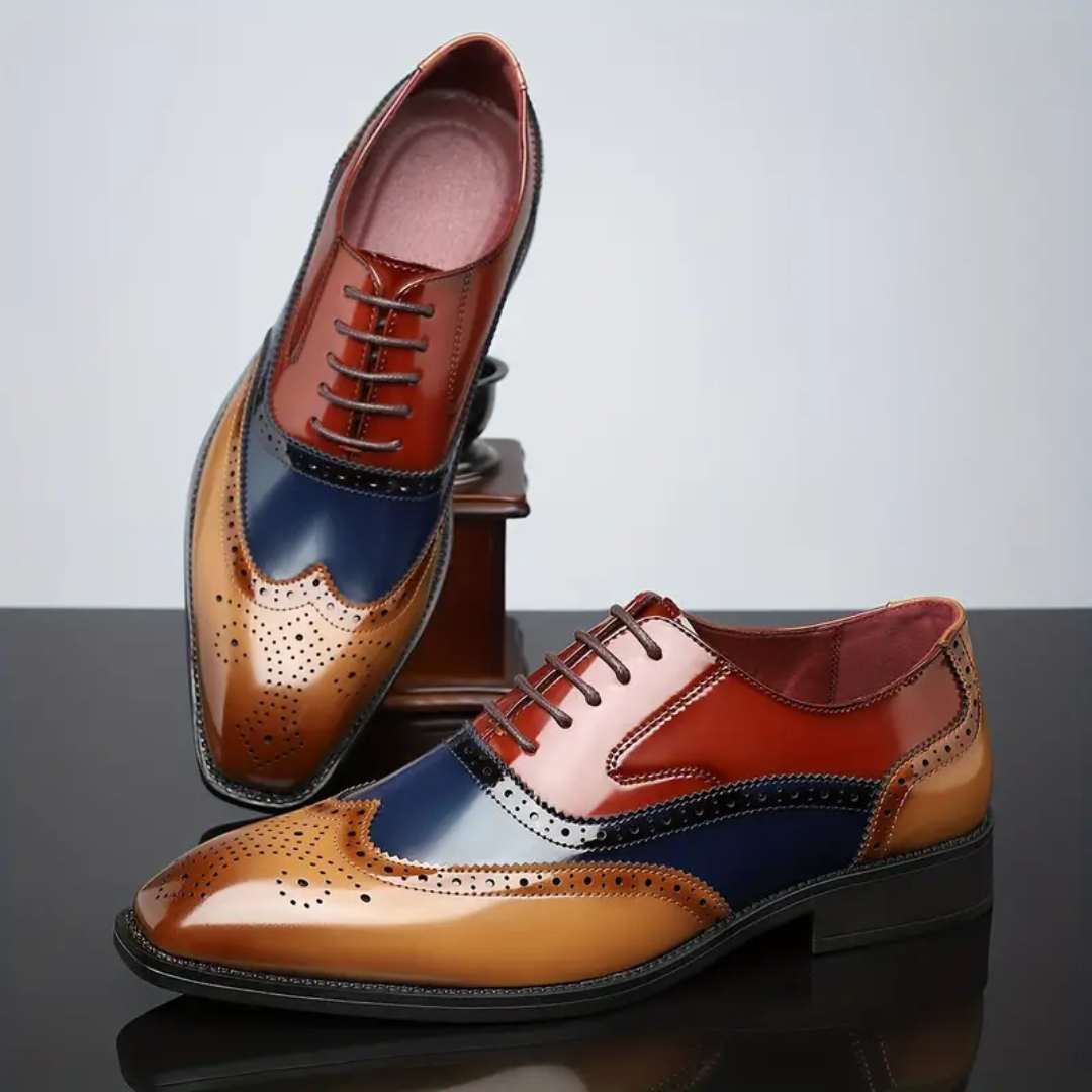 Harry™ | Classic British Wingtip Oxfords – Premium - Men Leather