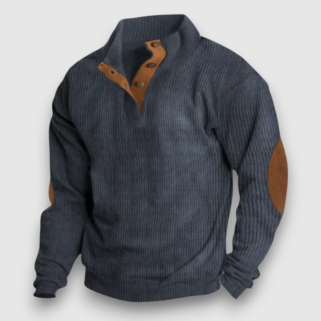 Hudson - Button-Detail Ribbed Sweater - Men