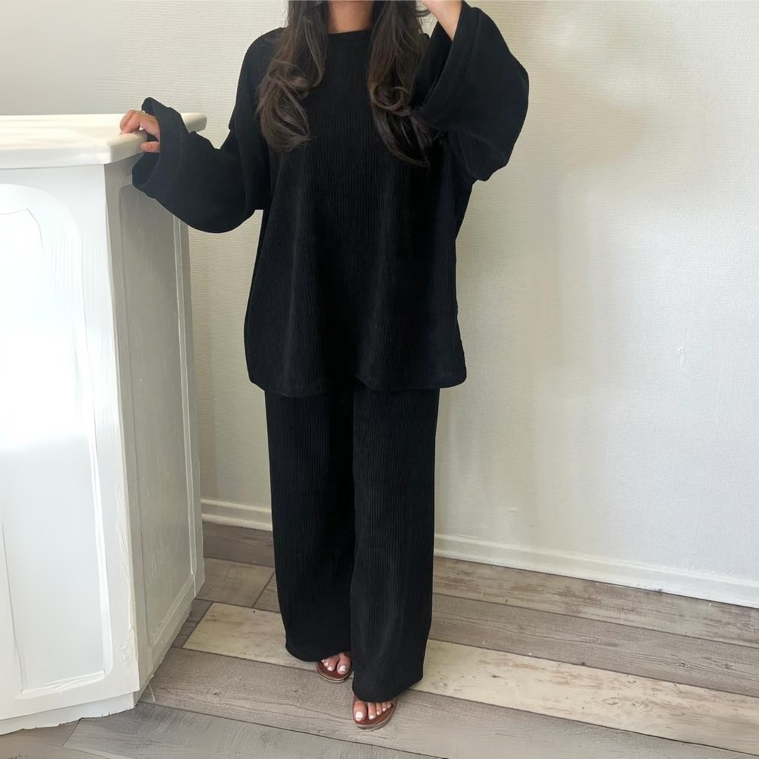 UNI™ - Casual Loose Top and Wide Leg Pants Set