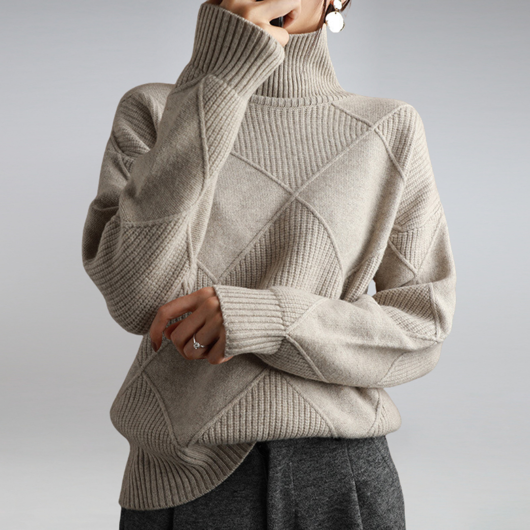 Jamie | Women’s Winter Turtleneck Knit Sweater