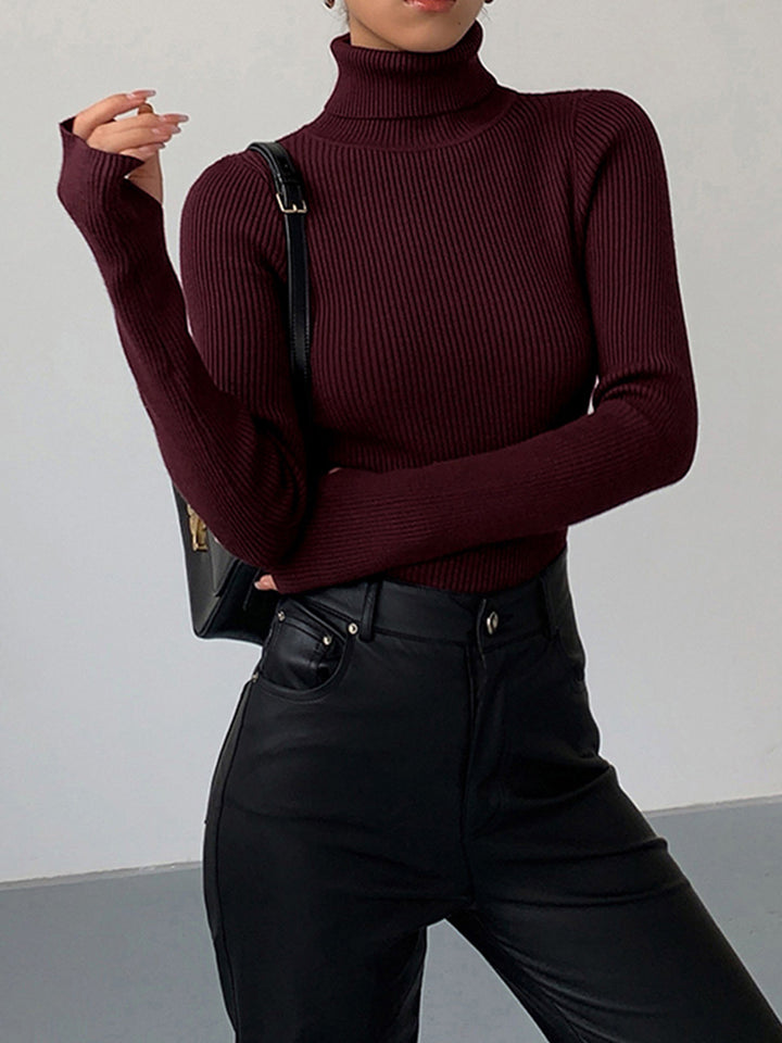 Lucy | Women’s Spring Stylish Ribbed Turtleneck Sweater