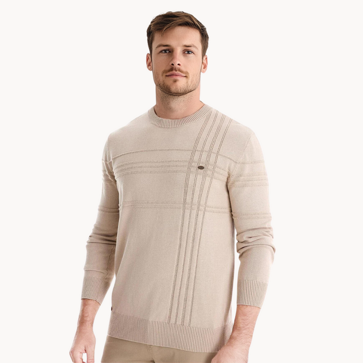 Richard - Stylish Men's Sweater with Checked Design
