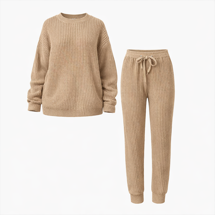 MADEL™ - Comfy Drop Shoulder Long Sleeve Top and Pants Set