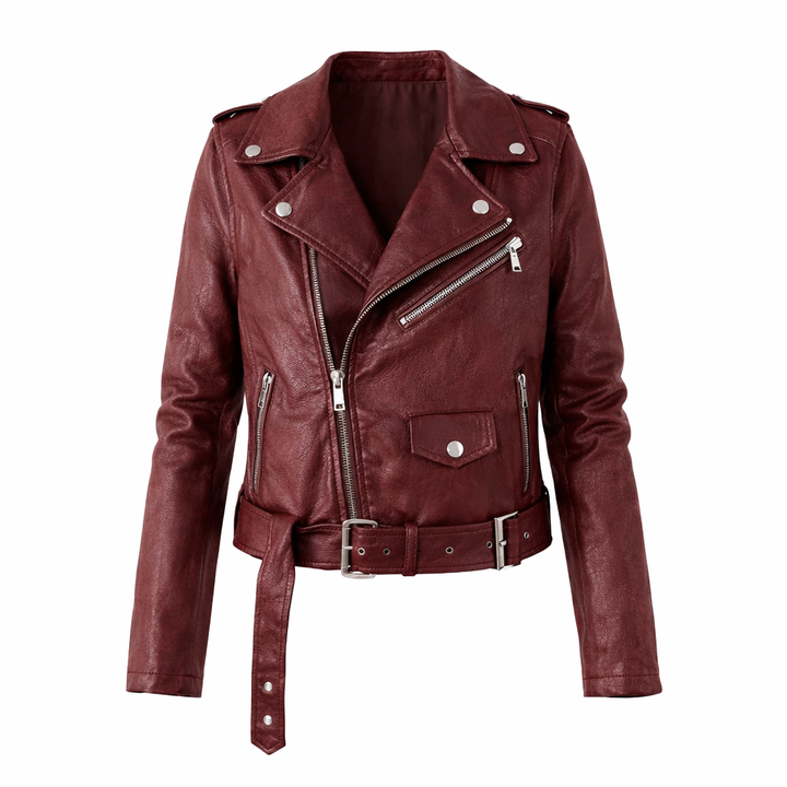 Taylor | Women’s Trendy Zip-Up Biker Jacket