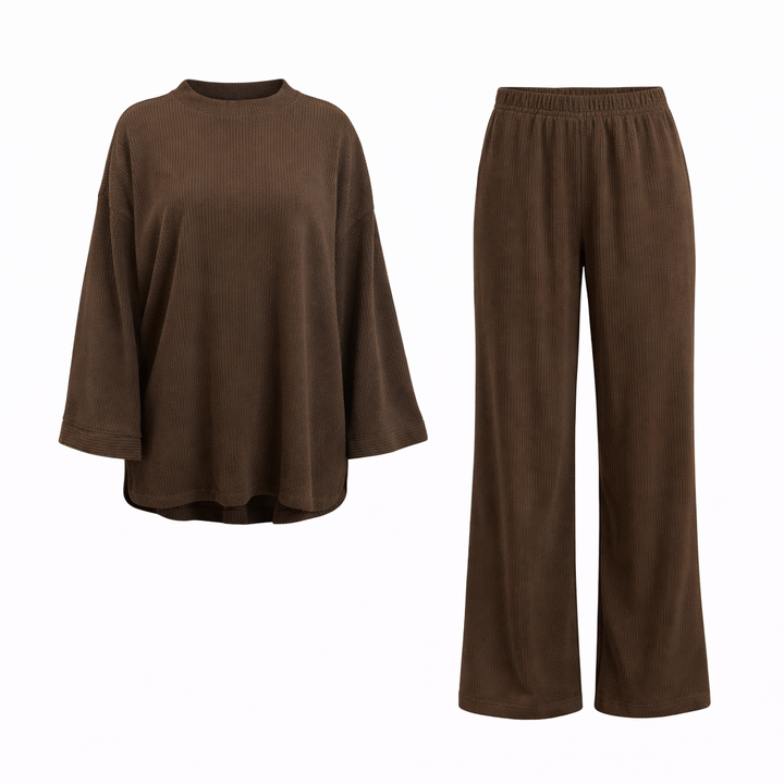 UNI™ - Casual Loose Top and Wide Leg Pants Set