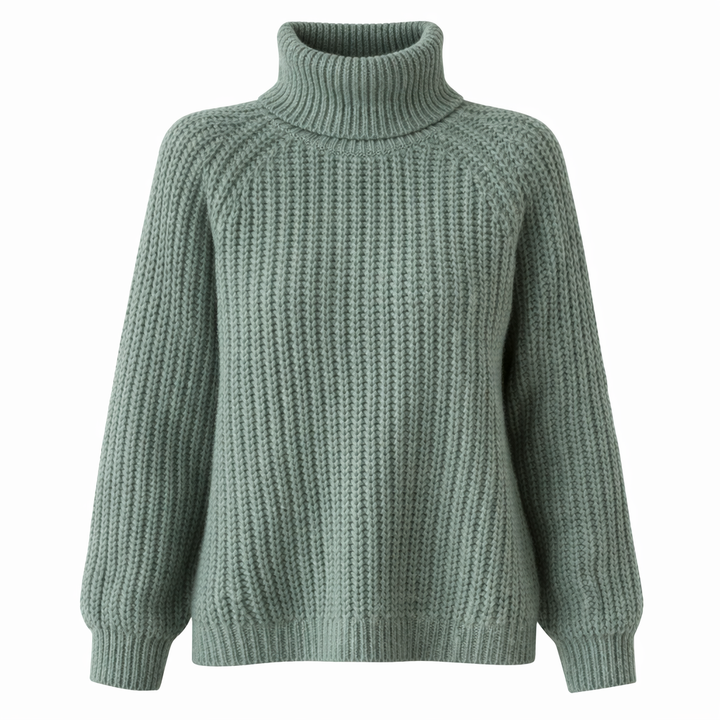 Sophia | Women’s Winter Turtleneck Ribbed Knit Sweater