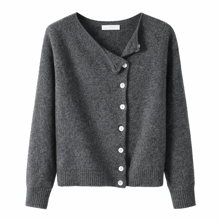 Alice | Elegant V-neck Button Sweater for Women