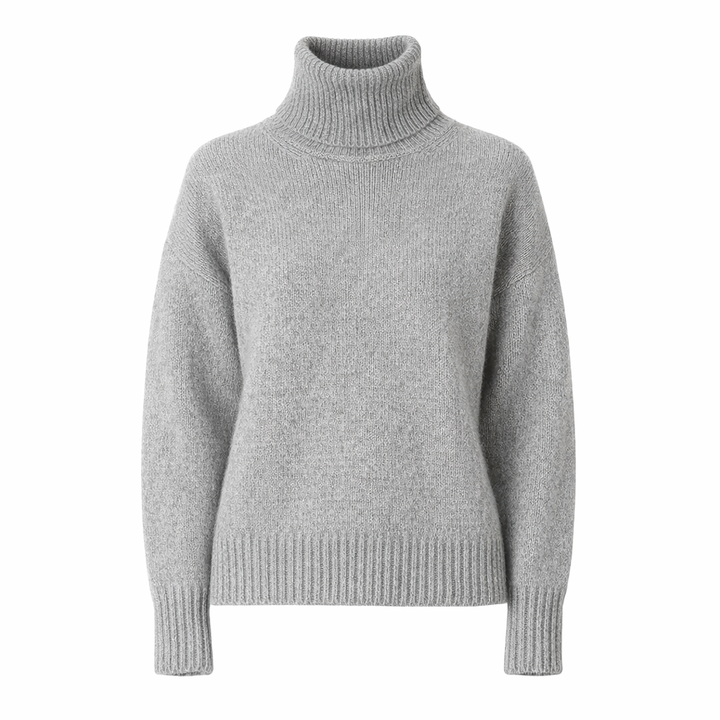 Hazel | Women’s High Neck Relaxed Fit Merino And Wool Sweaters