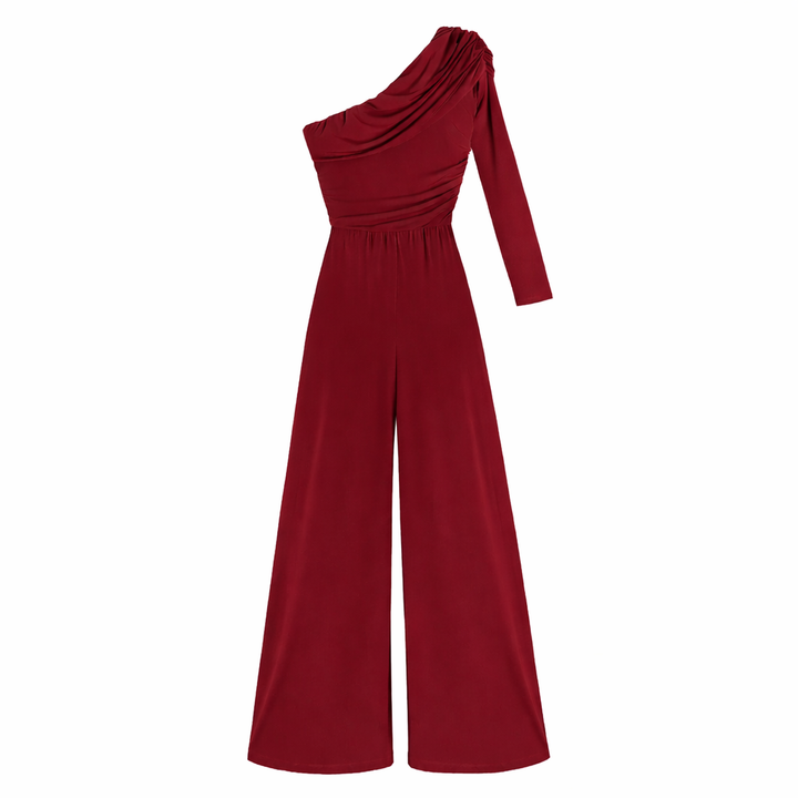BB™ | Burgundy One-Shoulder Jumpsuit