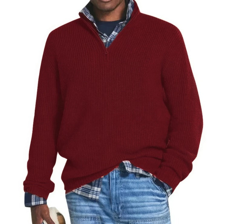 Christopher Men's Knitted Sweater with Zipper