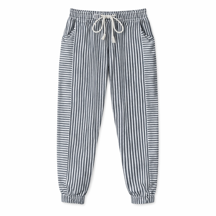 BB | Black Elegant Striped Trousers – Flattering Fit & Luxe Comfort - women