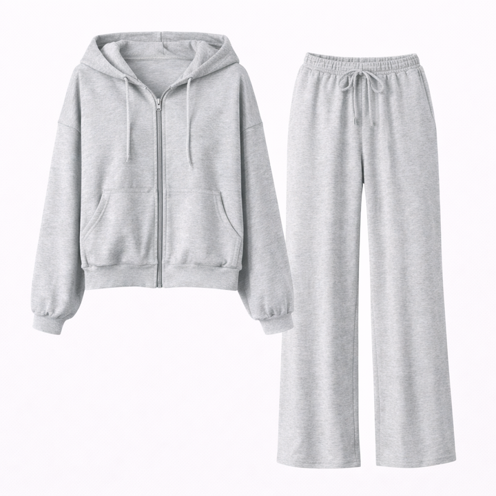 KELSEA™ - Casual Tracksuit Set for Women Zipper Jacket & Natural Waist Pants