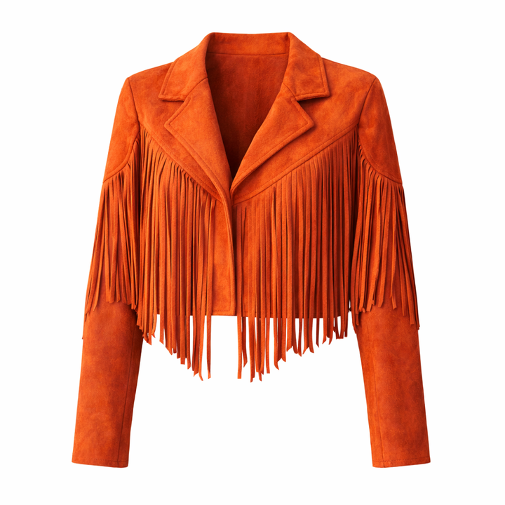 Danielle | Women’s Fringed Suede Moto Jacket
