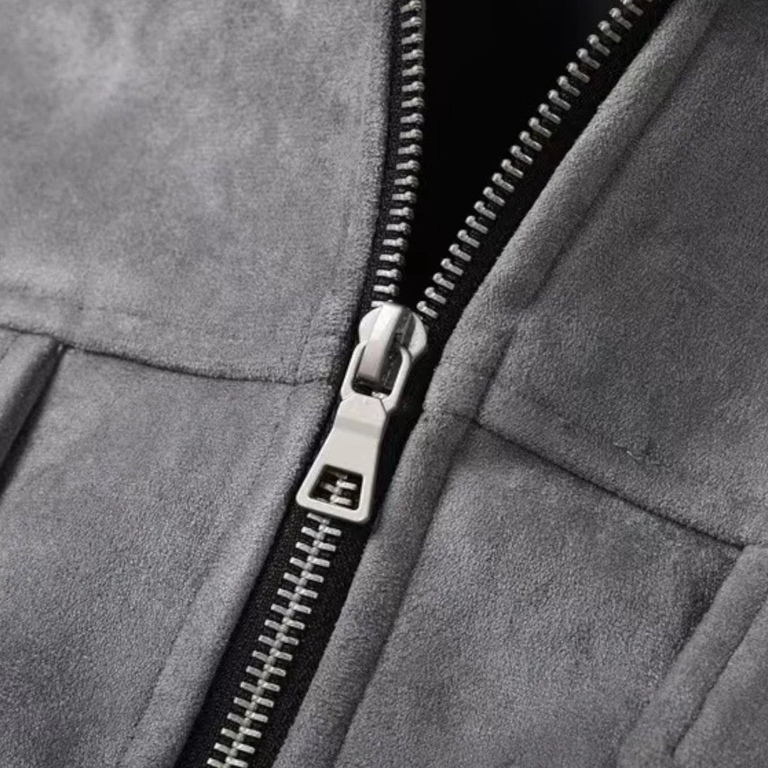 Men’s Relaxed-Fit Zip Jacket – Utility Pocket Design for Everyday Wear