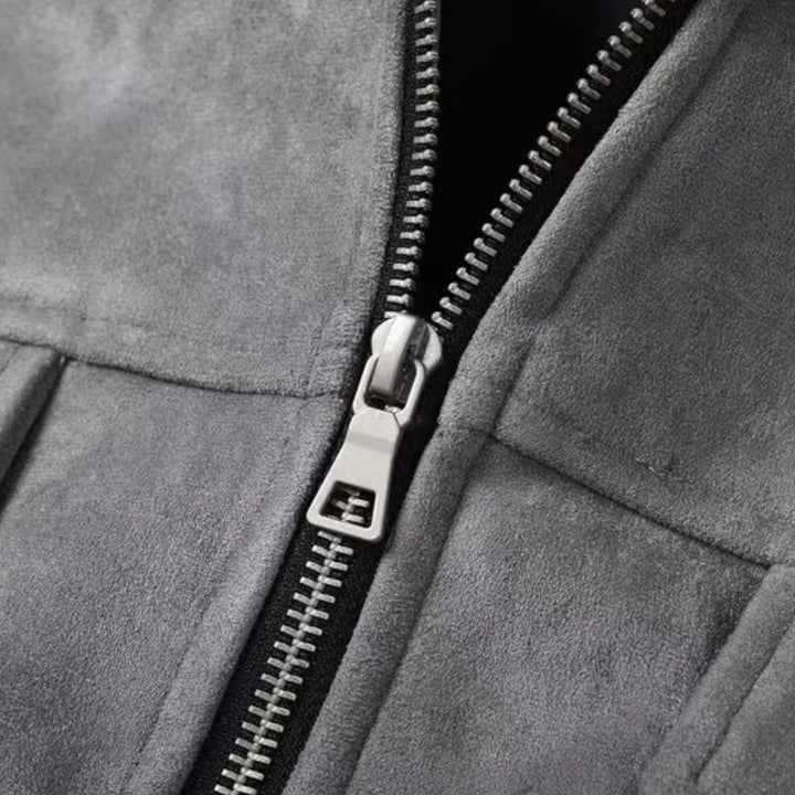 Men’s Relaxed-Fit Zip Jacket – Utility Pocket Design for Everyday Wear