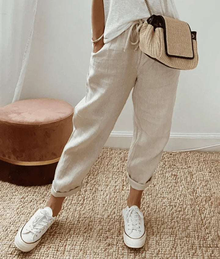 BB | Beige Elegant  Trousers – Flattering Fit & Luxe Comfort - women