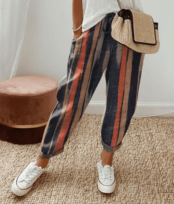 BB | Stripes Elegant  Trousers – Flattering Fit & Luxe Comfort - women