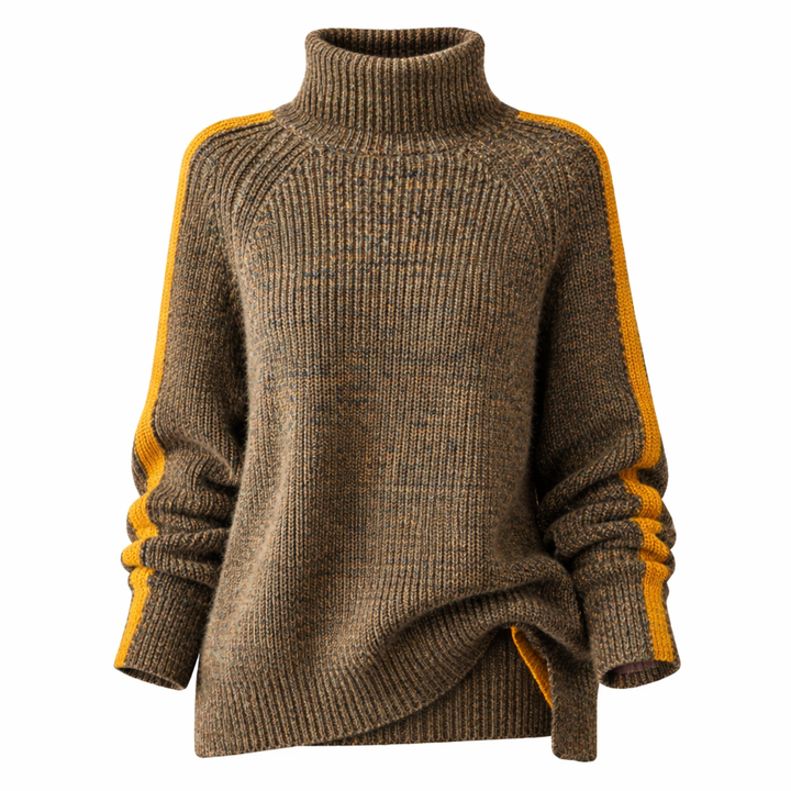 Brooklyn | Women’s Spring Ribbed Turtleneck Knit Sweater