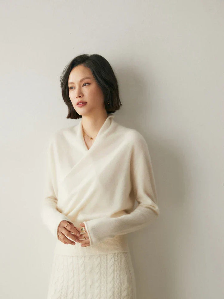 Rose | Women’s Elegant Wrap Crossover Chic Sweater