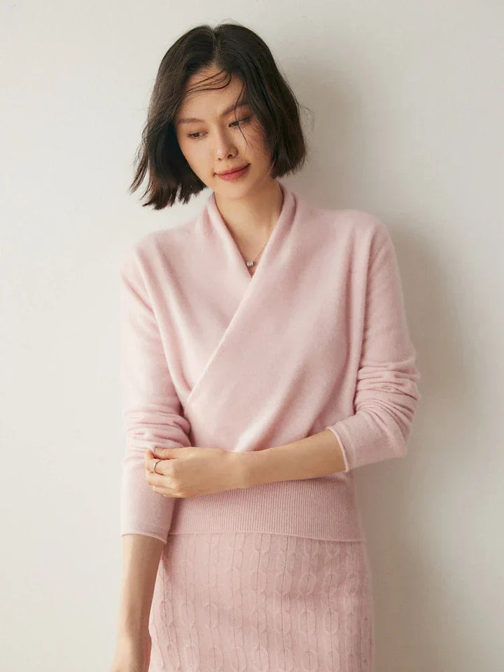 Rose | Women’s Elegant Wrap Crossover Chic Sweater