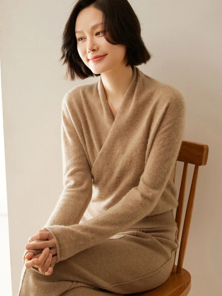 Rose | Women’s Elegant Wrap Crossover Chic Sweater