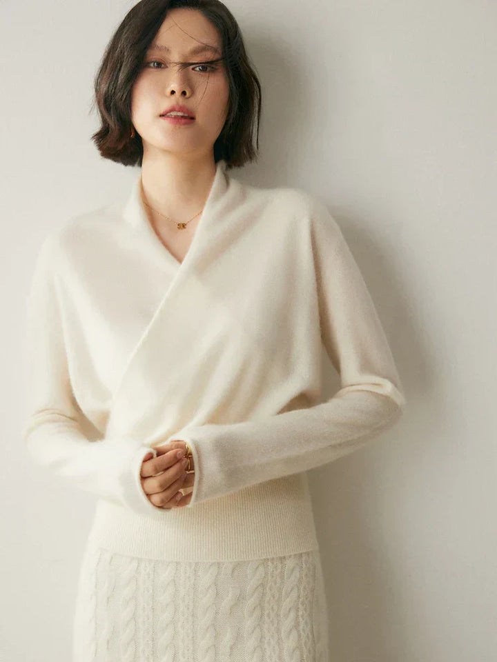 Rose | Women’s Elegant Wrap Crossover Chic Sweater