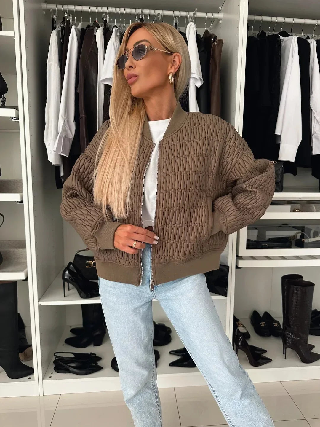 Elizabeth | Quilted Stylish Bomber Jacket