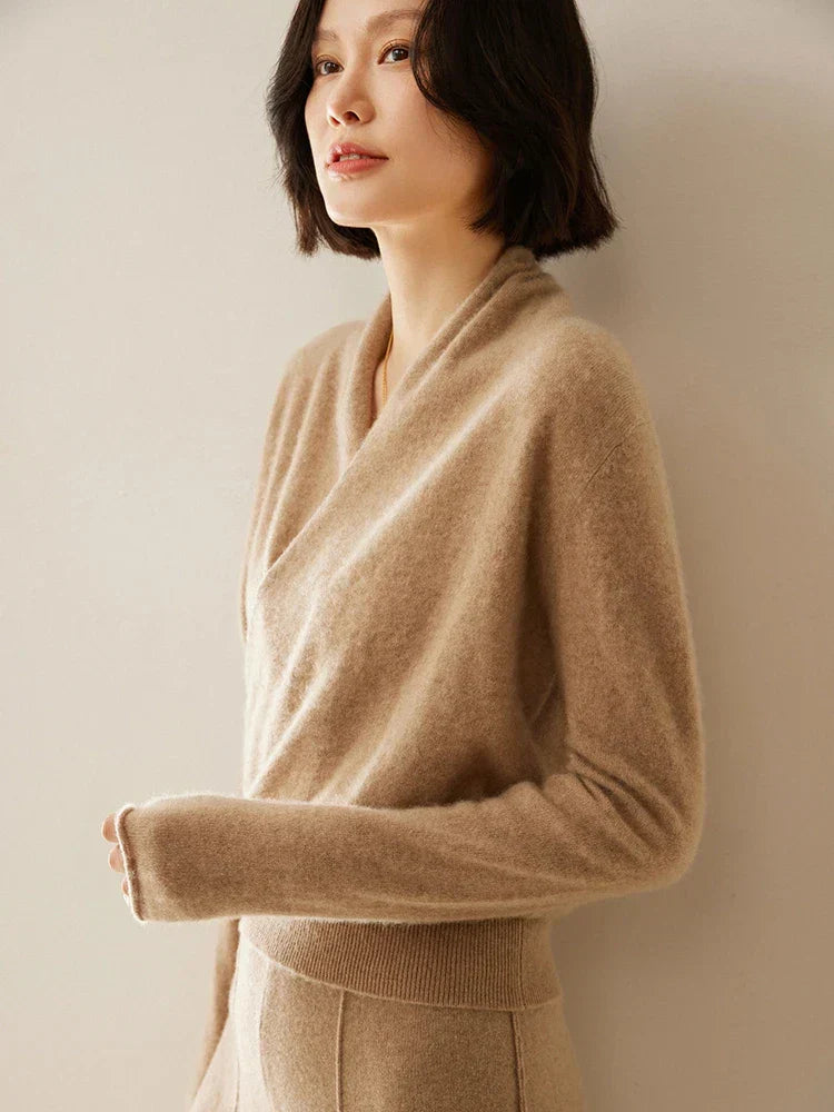 Rose | Women’s Elegant Wrap Crossover Chic Sweater