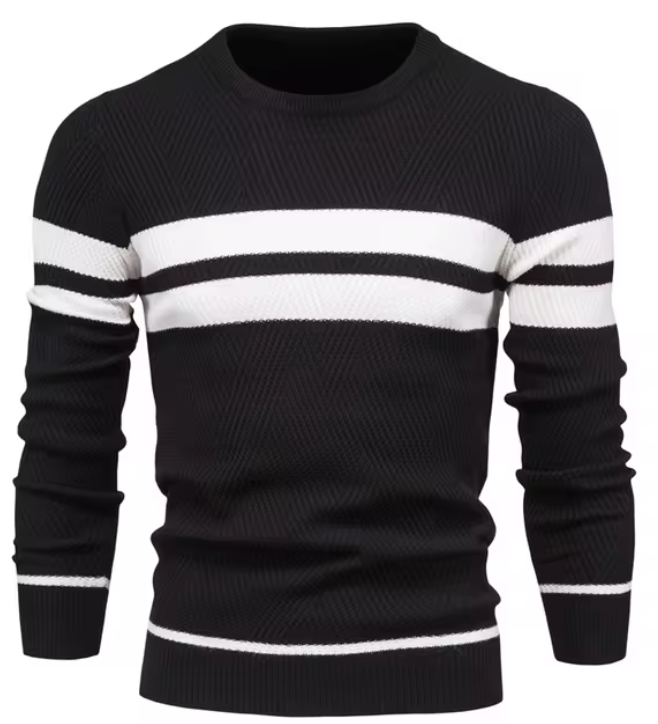 John - Stylish Men's Sweater with Herringbone Pattern