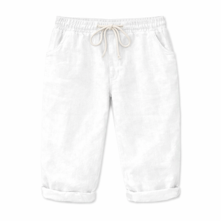 BB™ | WHITE LINEN LADIES SHORTS
