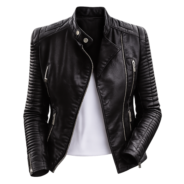 Emma | Casual Biker Style Zipper Jacket for Women