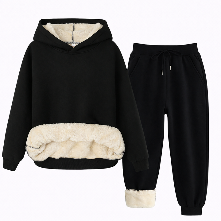 FORDA™ - Cozy Solid Color Hoodie and Drawstring Pants Set