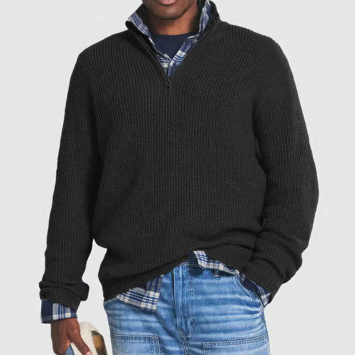 Christopher Men's Knitted Sweater with Zipper