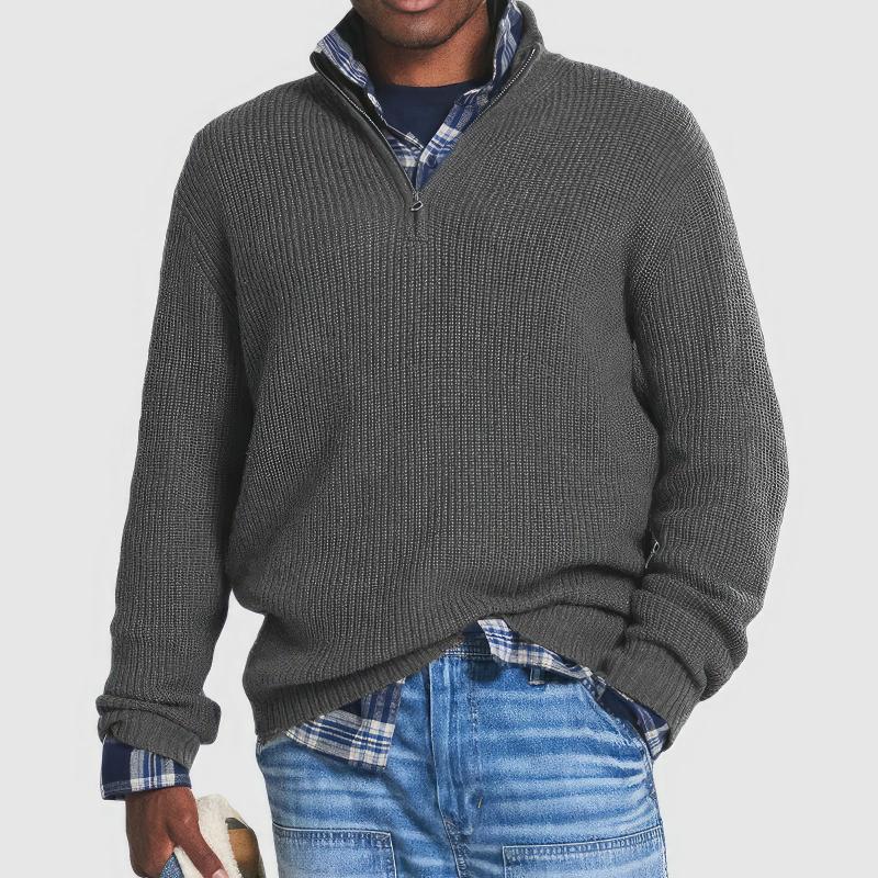 Christopher Men's Knitted Sweater with Zipper