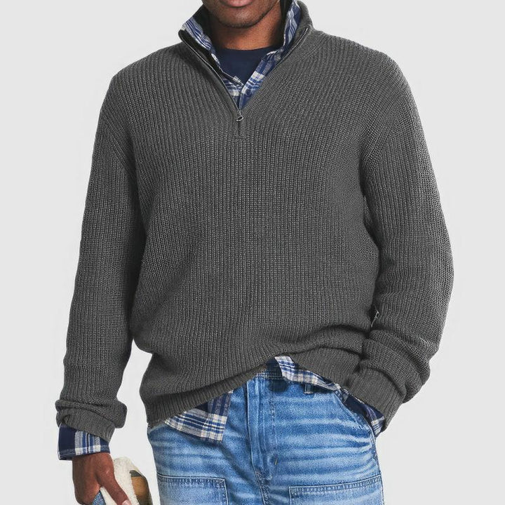 Christopher Men's Knitted Sweater with Zipper