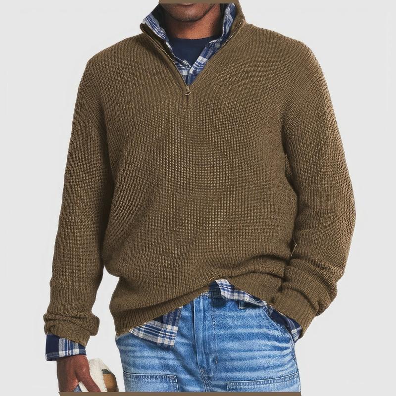 Christopher Men's Knitted Sweater with Zipper