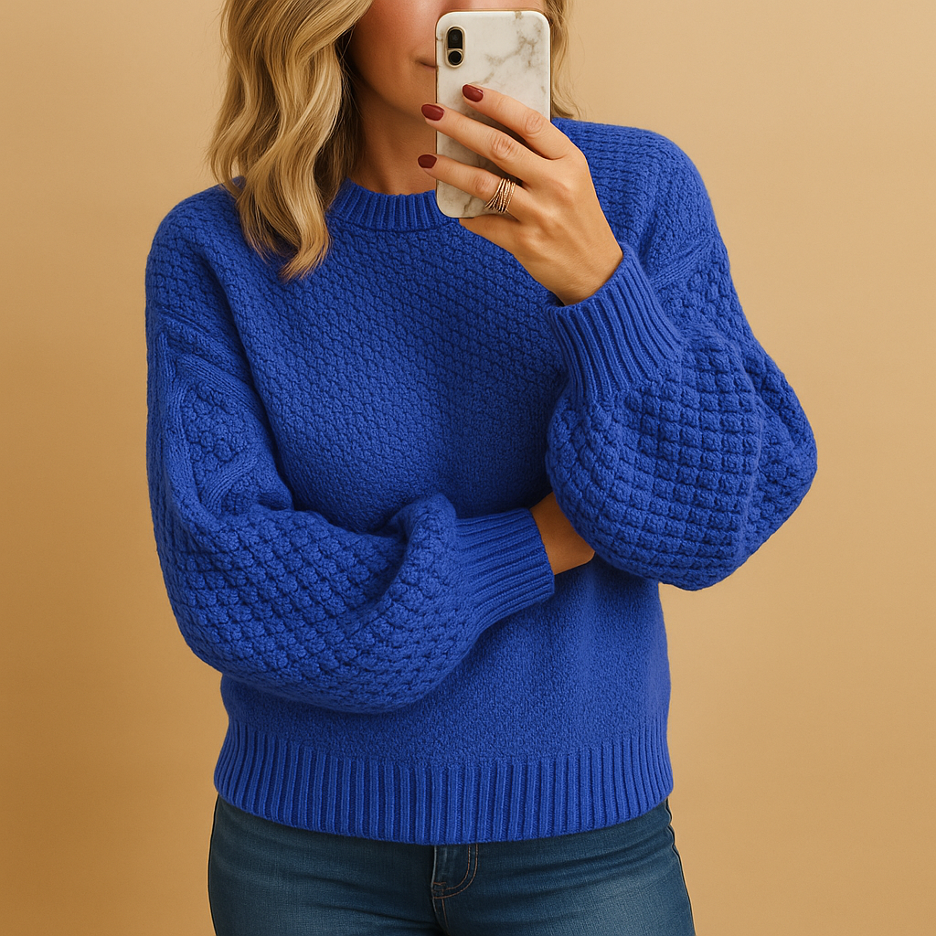 Nicole | Women’s Winter Cozy Textured Knit Sweater