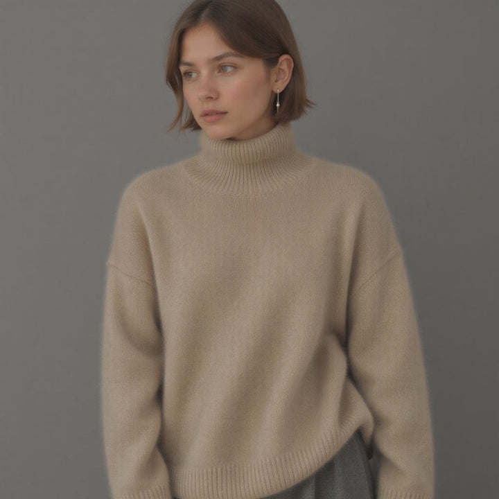 Rachel | Women’s Winter Oversized Turtleneck Knit Sweater